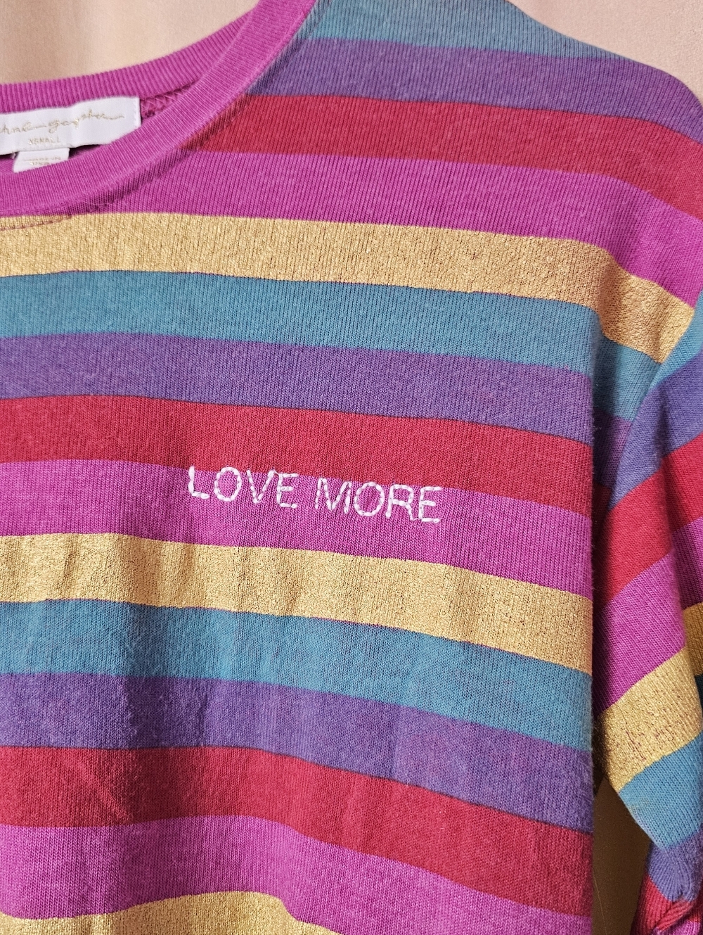 Spiritual Gangster Rainbow Stripe Love More Savasana Pullover - Picture 4 of 10